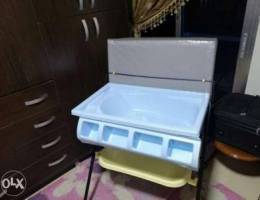 Baby bath and changing table