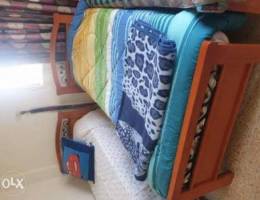 4 singles beds with mattresses