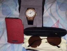 Wallet, sunglasses & watch