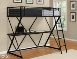 Steel bed and desk