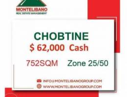 Land 752 sqm in Chobtine!!!62,000$ CASH!!!