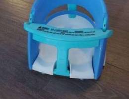 Safety Baby bath seat white and blue in ex...