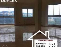 Duplex for sale in Mansourieh for only 200...