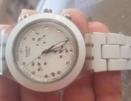 Swiss white watch