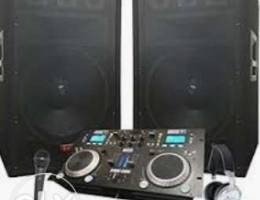 DJ and sound equipment