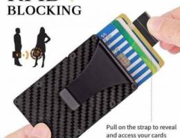 Carbon Fiber Wallet . Cards Pull-Out Strap...