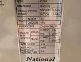 Ac air conditioner national 18000 btu