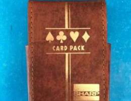 Vintage Playing Cards Leather Case