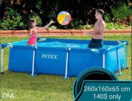 Intex pool size 260x160x65 cm for 140$ onl...