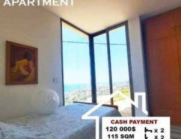 Sea view 115 SQM furnished apartment in Ba...