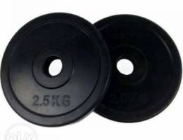 2.5kg Rubber Plates (used)