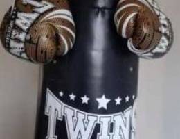 Star twins boxing & gloves & dambell