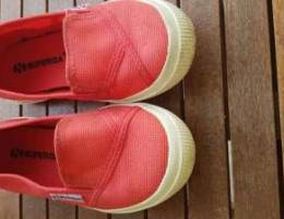 Superga red shoes worn once