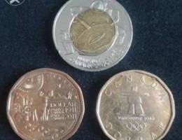 Set of 3 Memorial Canada Coins