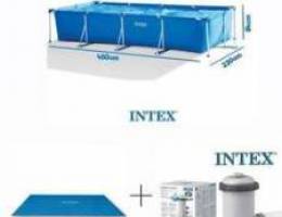 Intex Pool + Filter + ground cover (intex)