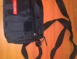 casual black sports bag