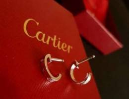 Authentic Cartier Love mini earrings. Whit...