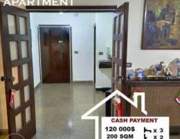 Half furnished apartment in Antelias 200 S...