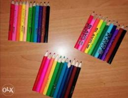 3 packs de Crayons de couleurs