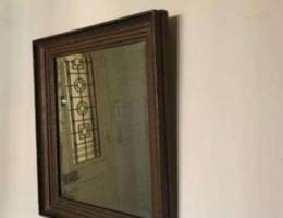 Antique mirror, with wood frame