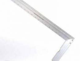 Aluminum 90 degree ruler 50cm with horizon...