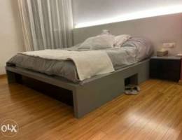 bed plus night tables and make up desk