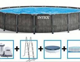 Intex greywood pool 549x122 full package f...