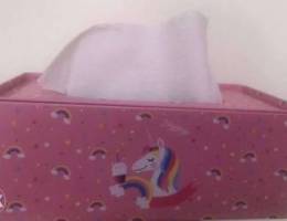 Metal Unicorn Tissue box