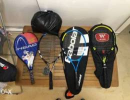 4 tennis rackets !