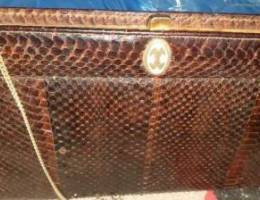 Vintage and authentic real snake purse