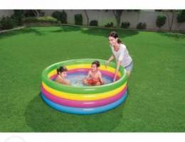 Bestway Round Rainbow Inflatable Kids Pool...