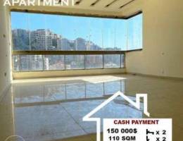 New apartment for sale in Aaoukar, 110 SQM...