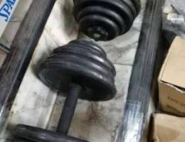 Rubber dumbells adjustable