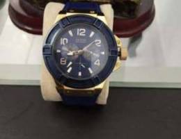 Original GUESS Blue and Gold Silicon Watch