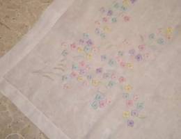 Floral drap de table 6 serviettes