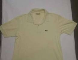 Lacoste yellow tshirt medium