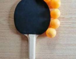 Ping pong racket + 6 balls