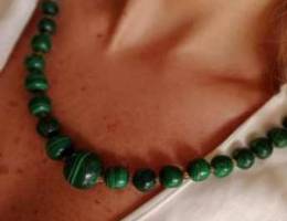 Malachite gemstone collier