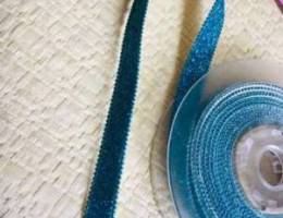 Blue Glittered Ribbon