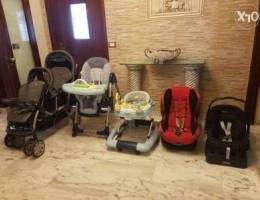 twins stroller/ high chair/car seat new bo...