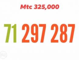 Mtc special line 297 287 for 325.000 fe to...