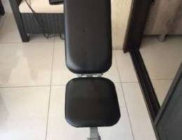 adjustable body system bench + weights