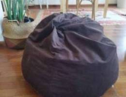 Pouf brown velvet