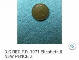 Elizabeth II 1971 coin