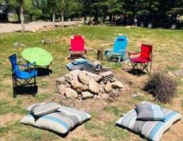 Camping chair color available blue red an ...