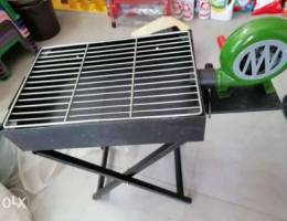 Barbecue grill with built in manual fan Ù…Ù†...