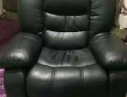 Recliner Chair ( used ) black leather