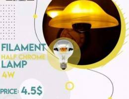 Filament Half Chrome Lamp