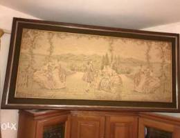 Tableau cadre antique gobelin hand made