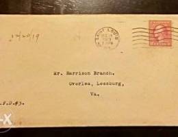 1919 USA old posted cover Washington 2c st...